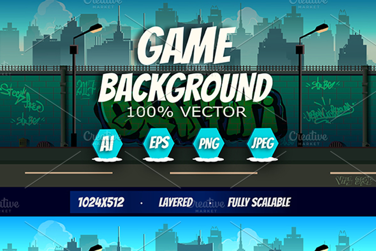 2d Graffiti Seamless Background, a Background Graphic by 2dvillShop (Photo 2 of 2)