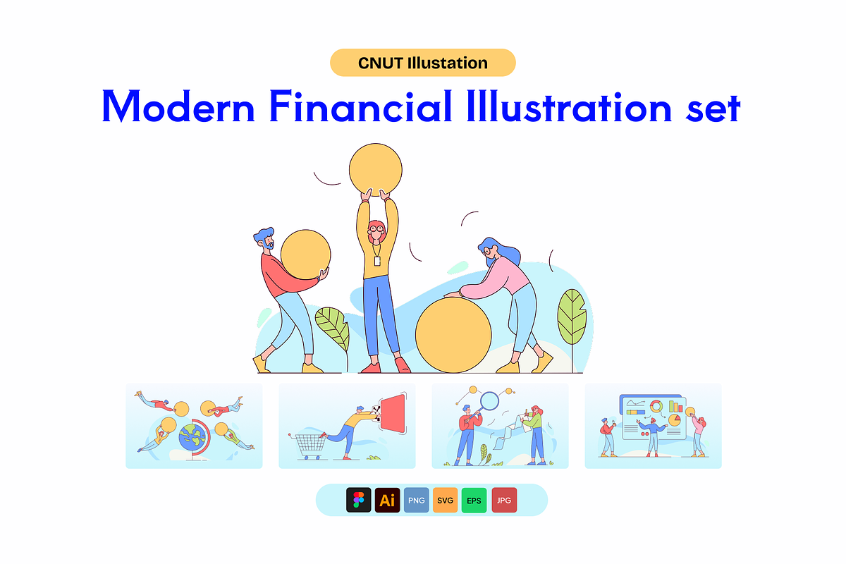 Fintech Illustration, a Finance Illustration by graphicsauce