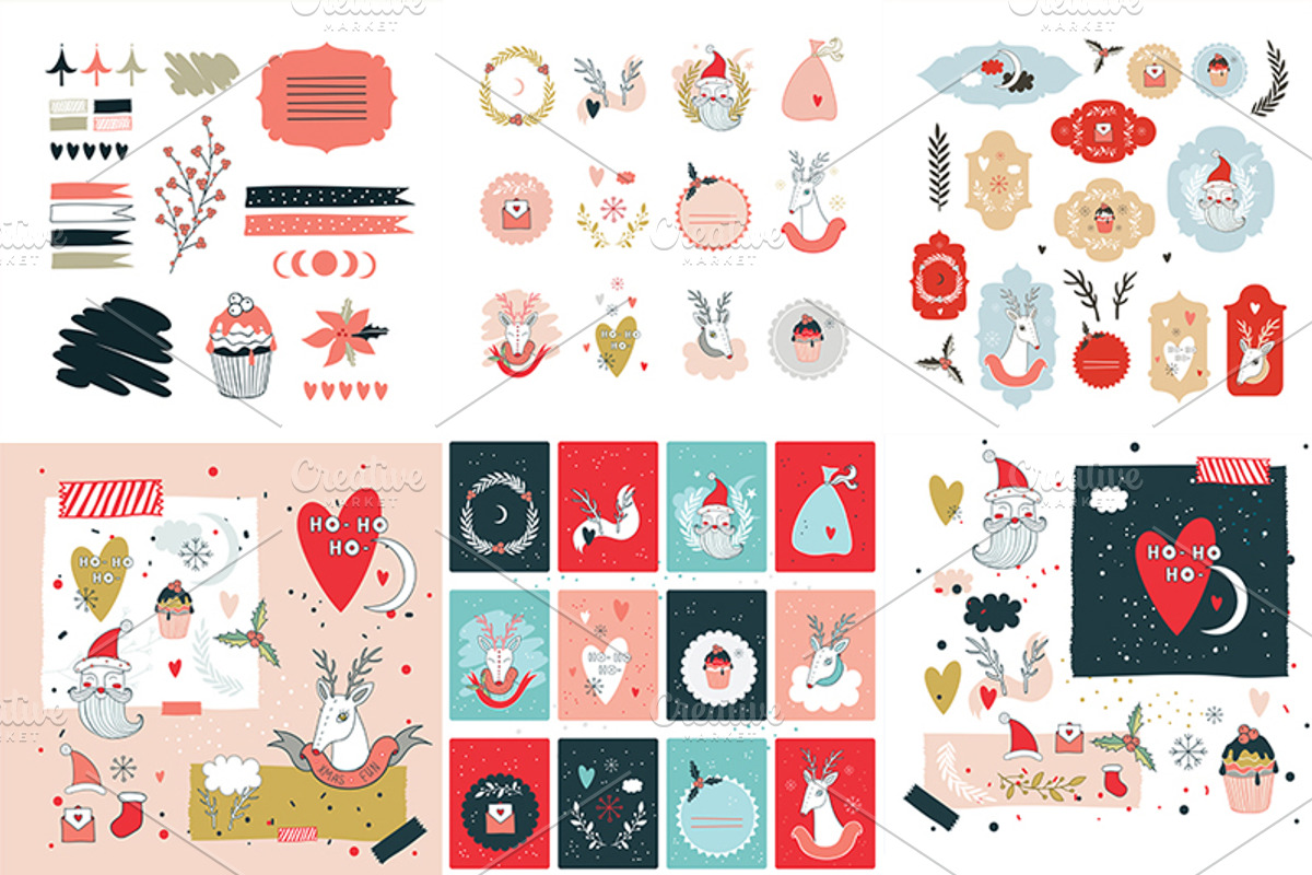 Christmas Mega Collection Hand Drawn, an Illustration by Anttoniu (Photo 5 of 5)