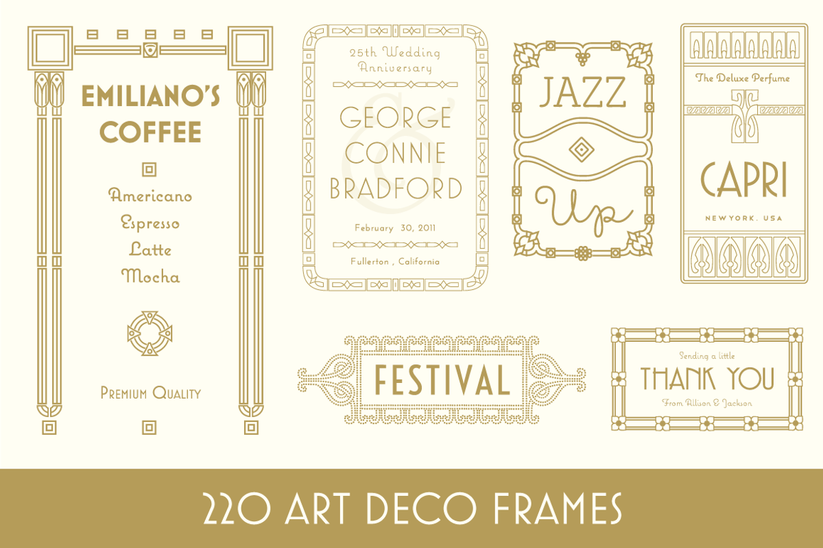 Ultimate Art Deco Vector Pack, an Illustration by Webalys (Photo 2 of 5)