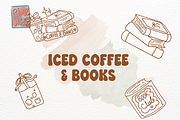 Hand Drawn Iced Coffee & Book doodle, an Object Illustration by RimzStudio (Thumbnail 2 of 3)