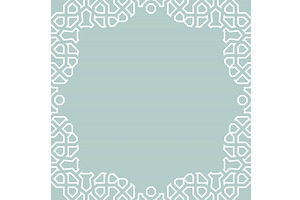 Floral Abstract Square Vector Frame, a Background Graphic by FineArtStudio