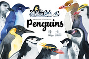 Penguins at the Pole-illustration, an Animal Illustration by KatBranchArt (Thumbnail 1 of 5)