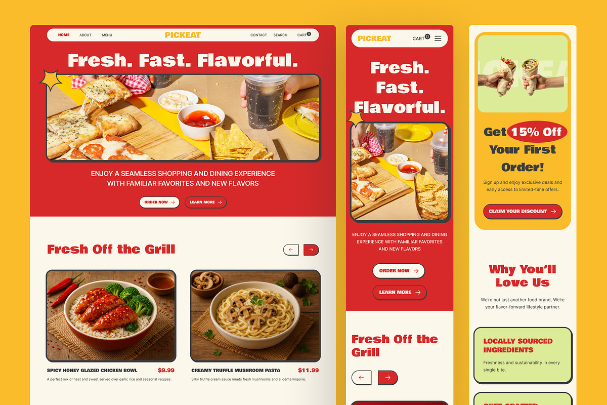 Food Retail & E-Commerce Website UI, an UI Kit Template by peterdraw (Photo 7 of 7)