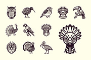 Birds Silhouette Icon Set, a Solid Icon by Creative Stall (Thumbnail 5 of 9)
