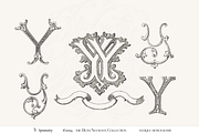 Antique Vintage Monogram Initial Y, an Object Graphic by Antique Monograms (Thumbnail 1 of 4)