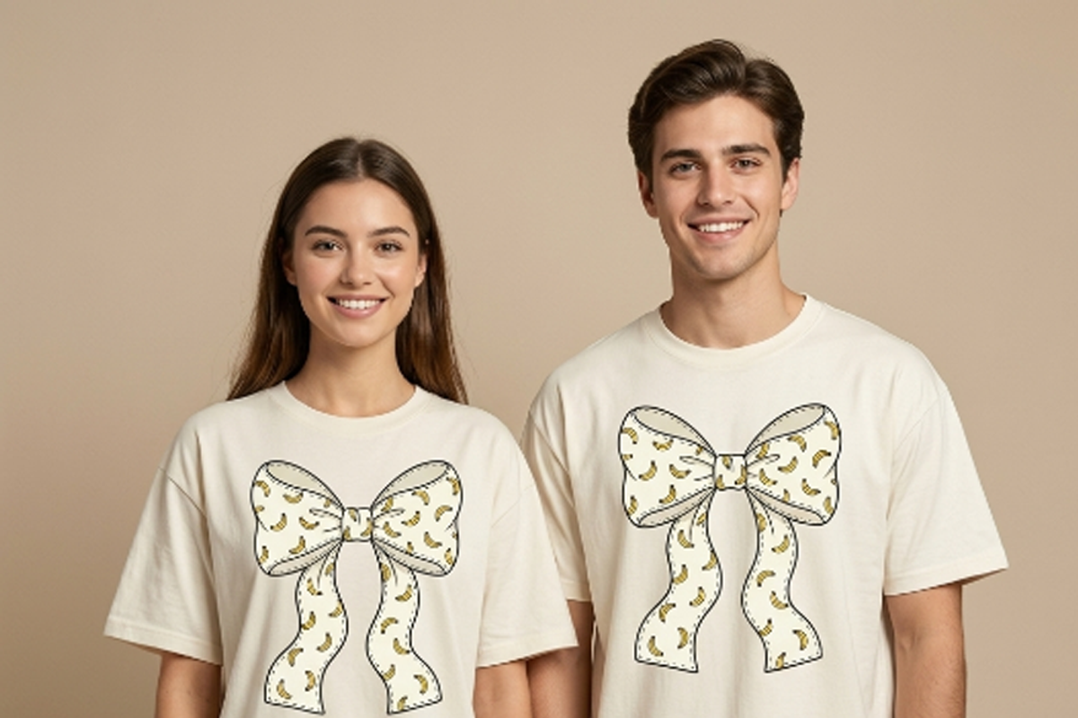 Banana Pattern Coquette Bow PNG, a Shirt Mockup by Vector Stall (Photo 15 of 16)