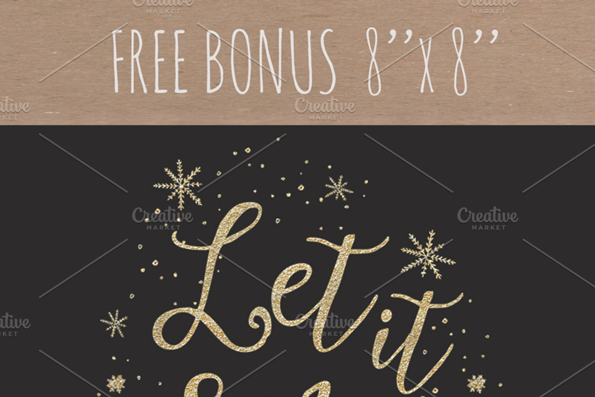 30pcs - Golden Christmas Clip Art, a Texture Illustration by DigitalCloud (Photo 2 of 3)