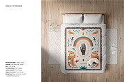 Woven Blanket Size Comparison Mockup, a Household Mockup by creatsy5 (Thumbnail 6 of 9)