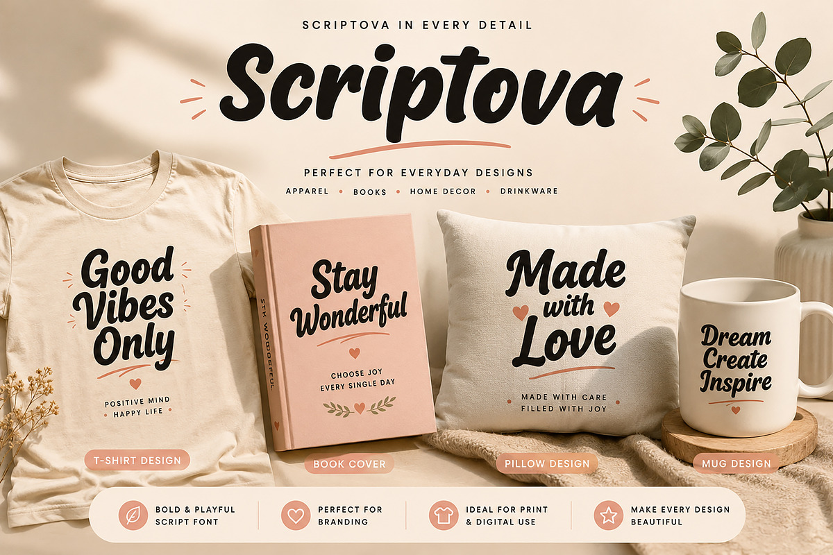 Scriptova, a Script Font by Wow Magic (Photo 2 of 6)