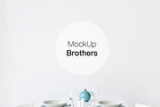 Dining room mockup stock photo 30, a Print Template by MockUpBrothers (Thumbnail 1 of 6)