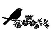 Bird Branch Silhouette Bundle, an Illustration by yasushie (Thumbnail 6 of 31)