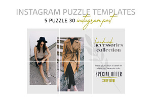 Instagram Puzzle Templates - Fashion