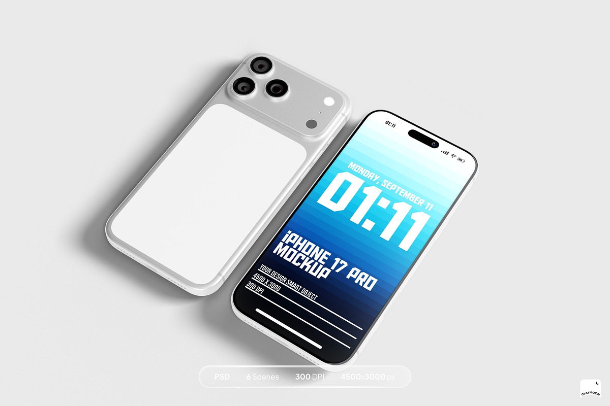 iPhone 17 Pro Mockup 6 Scenes, an iPhone Mockup by Claymoon Lab (Photo 10 of 13)