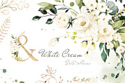 White roses. Watercolor floral set, a Decorative Illustration by Lisima (Thumbnail 1 of 16)