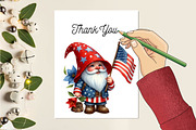 Watercolor Patriotic Gnomes Clipart, an Animal Illustration by Craft Nest (Thumbnail 2 of 4)