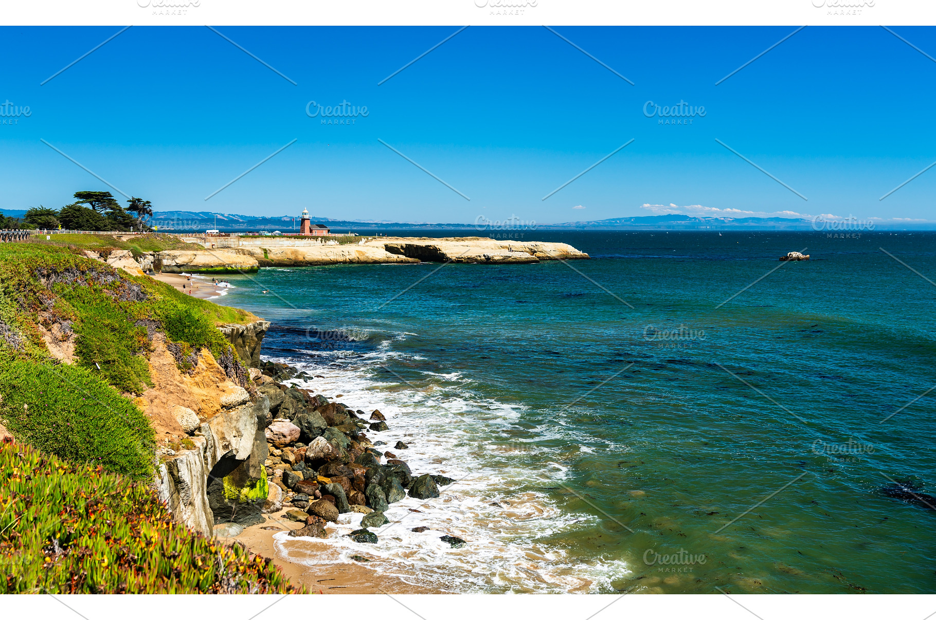 Coastal Cliffs and Blue Ocean Waves, a Nature Photo by Leonid Andronov