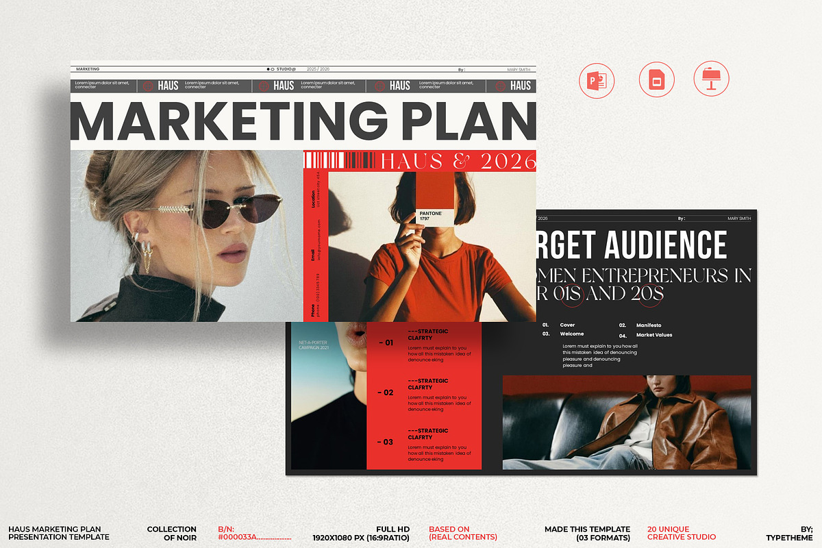 HAUS Marketing Plan Template, a Presentation Template by Aura Agency (Photo 1 of 11)