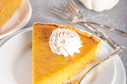 Traditional autumn pumpkin pie containing pumpkin pie, pumpkin cake, and, a Food & Drink Photo by Rimma