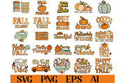 Retro Fall Thanksgiving Png Bundle, an Object Graphic by Digi_Design_World (Thumbnail 1 of 10)