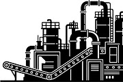 Industrial Factory Silhouette Bundle, an Illustration by Designs_River (Thumbnail 34 of 45)