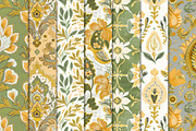 Yellow Green Block Print Papers, a Texture Graphic by Maishop (Thumbnail 2 of 3)
