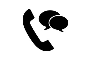 Phone Talk Glyph Icon