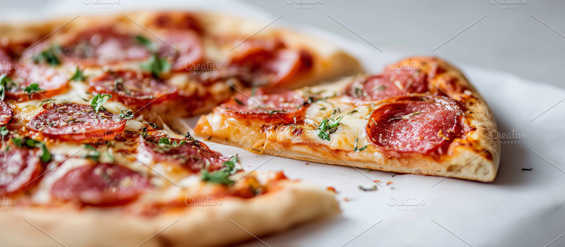 Delicious pepperoni pizza with melt, a Food & Drink Photo by MistyDay