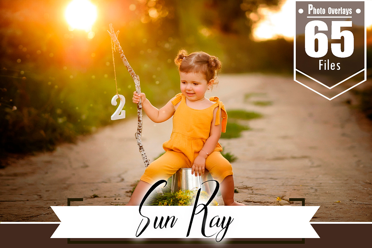 65 Sun ray overlay, natural light, a Layer Style Add-On by OverlayBox (Photo 1 of 4)