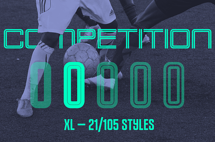 Competition XL (subfamily), a Sans Serif Font by Sportsfonts