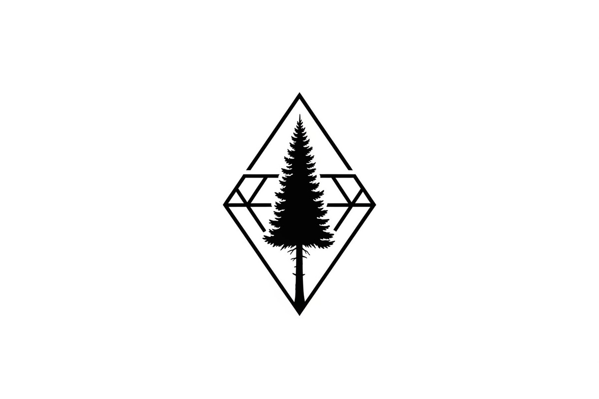 Geometric Pine Tree Emblem Bundle, an Illustration by Creativeshirt (Photo 3 of 31)