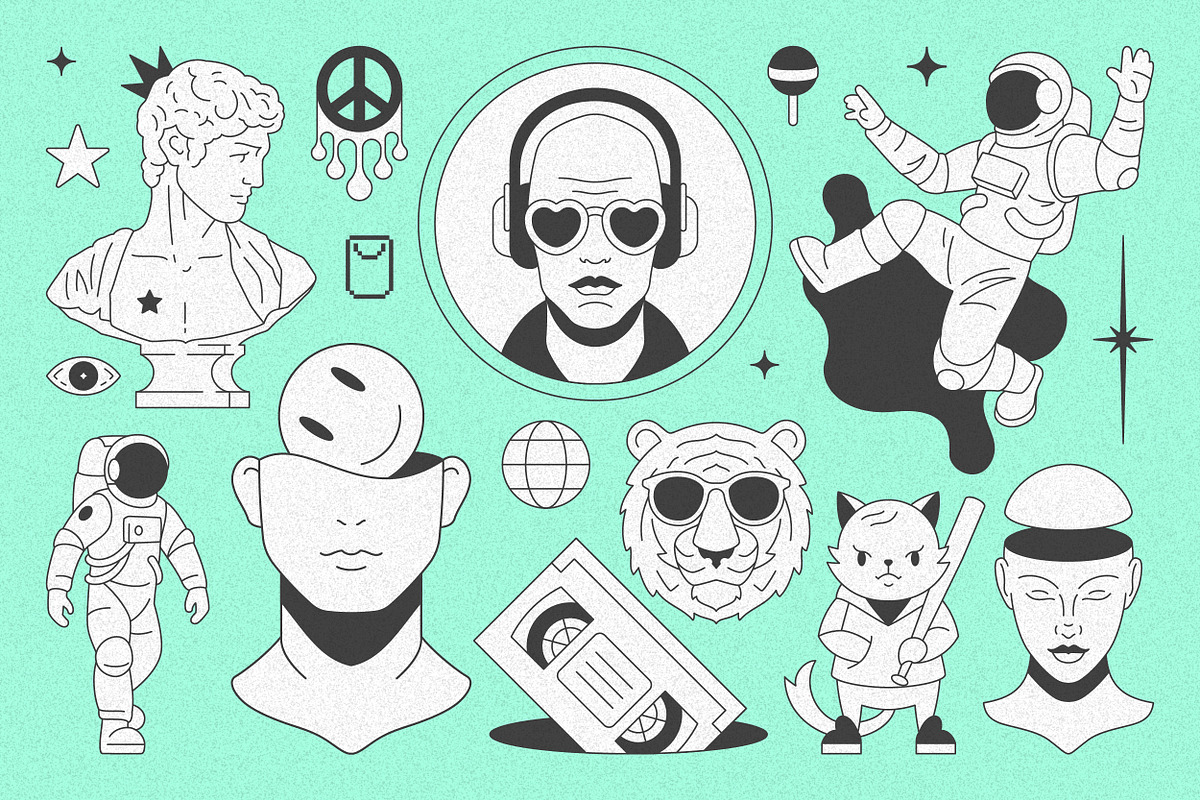 Y2K Illustrations and Elements Set, an Object Illustration by Vasya Kobelev (Photo 16 of 17)