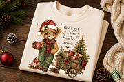 Christmas Highland Cow Cheer PNG, a Seasonal Illustration by Craft Nest (Thumbnail 6 of 6)
