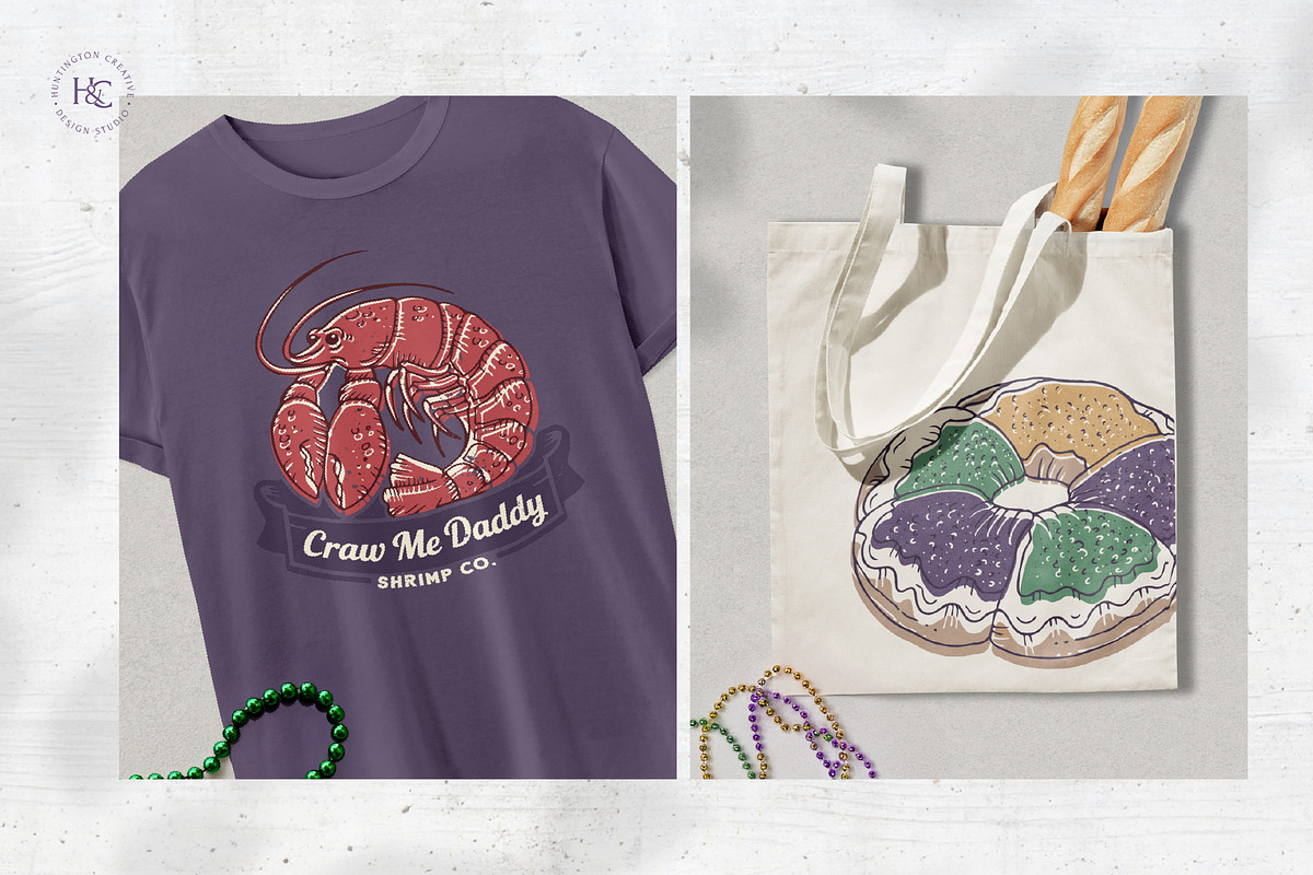 Hand Drawn Mardi Gras Images, a Seasonal Illustration by H&C Drawings & Designs (Photo 9 of 15)