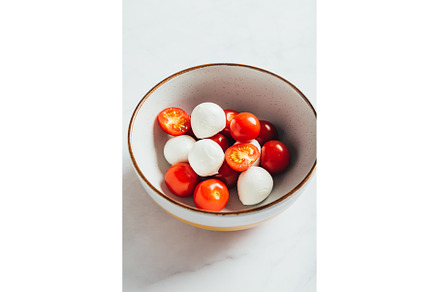 Freshly made italian salad caprese, a Food & Drink Photo by MAnuta