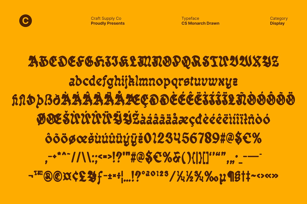CS Monarch Drawn, a Blackletter Font by Craft Supply Co. (Photo 8 of 8)