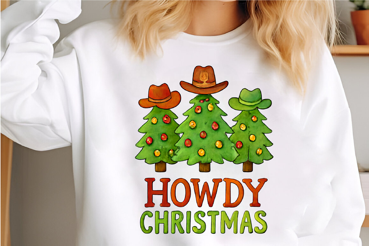 Howdy Christmas Tree Sublimation, an Illustration by Libby Wishes (Photo 2 of 6)