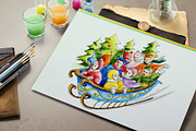 Christmas Clipart Watercolor, an Illustration by denisespinoza (Thumbnail 3 of 7)