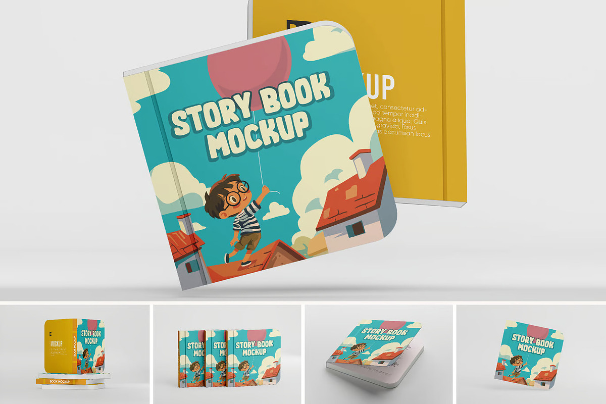 Board Book Mockup, a Books & Magazine Mockup by Alolieli Studio