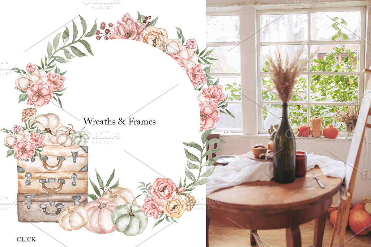 Watercolor Autumn Collection, a Decorative Illustration by MayaNavits (Photo 6 of 8)