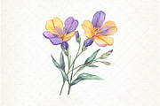 Bright Summer Flower Clipart, an Illustration by Watercolor design (Thumbnail 7 of 11)