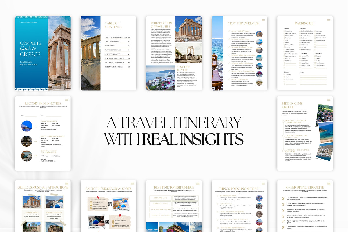 Greece Travel Itinerary Template, a Magazine Template by Pulsecolor (Photo 9 of 10)