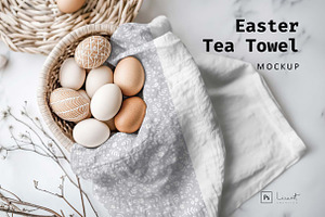 Easter Tea Towel Mockup