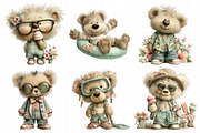 Funny Summer Teddy Bear Clipart, an Illustration by Daily.Designs (Thumbnail 8 of 8)