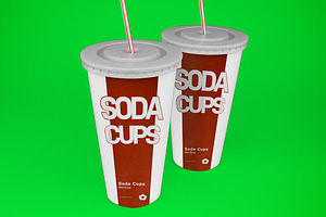 Soda Cups Mockup