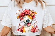 Whimsical Spring Dog Clipart, an Illustration by designcity5 (Thumbnail 3 of 5)