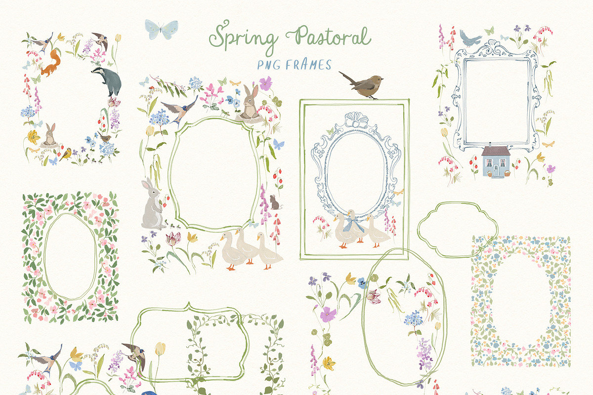 Cottagecore PNG Frames, Illustration, a Decorative Illustration by whiteheartdesign (Photo 16 of 57)