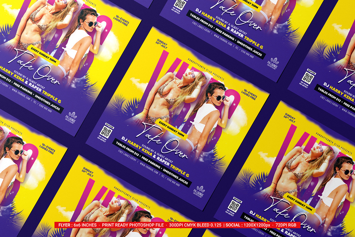 Night Club Flyer, a Flyer Template by iDoodle Studio