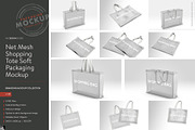 Nylon Net Mesh Shopping Tote Mockup, a Packaging Mockup by INCDesign (Thumbnail 22 of 22)