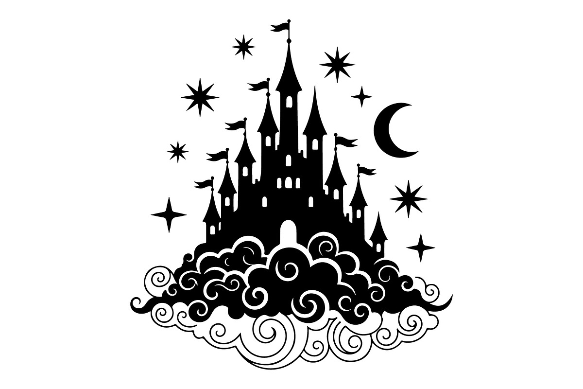 Fantasy Castle Cloud Moon Bundle, an Object Illustration by Gaye Art (Photo 5 of 30)